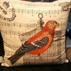 Pillow with bird